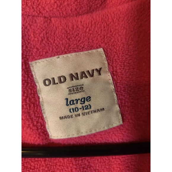 Girls Old Navy Pink With Deer Frost Free Puffer Vest size Large 10-12 Read - Picture 3 of 6